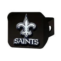 New Orleans Saints Chrome on Black Hitch Cover