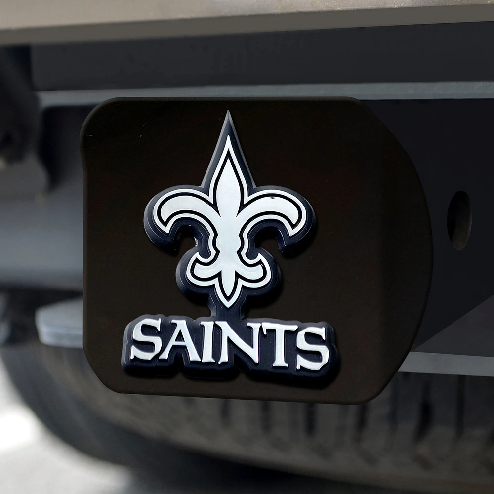 New Orleans Saints Chrome on Black Hitch Cover