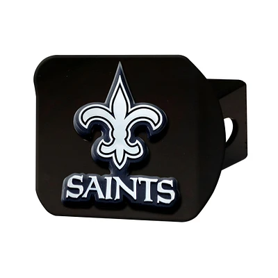 New Orleans Saints Chrome on Black Hitch Cover