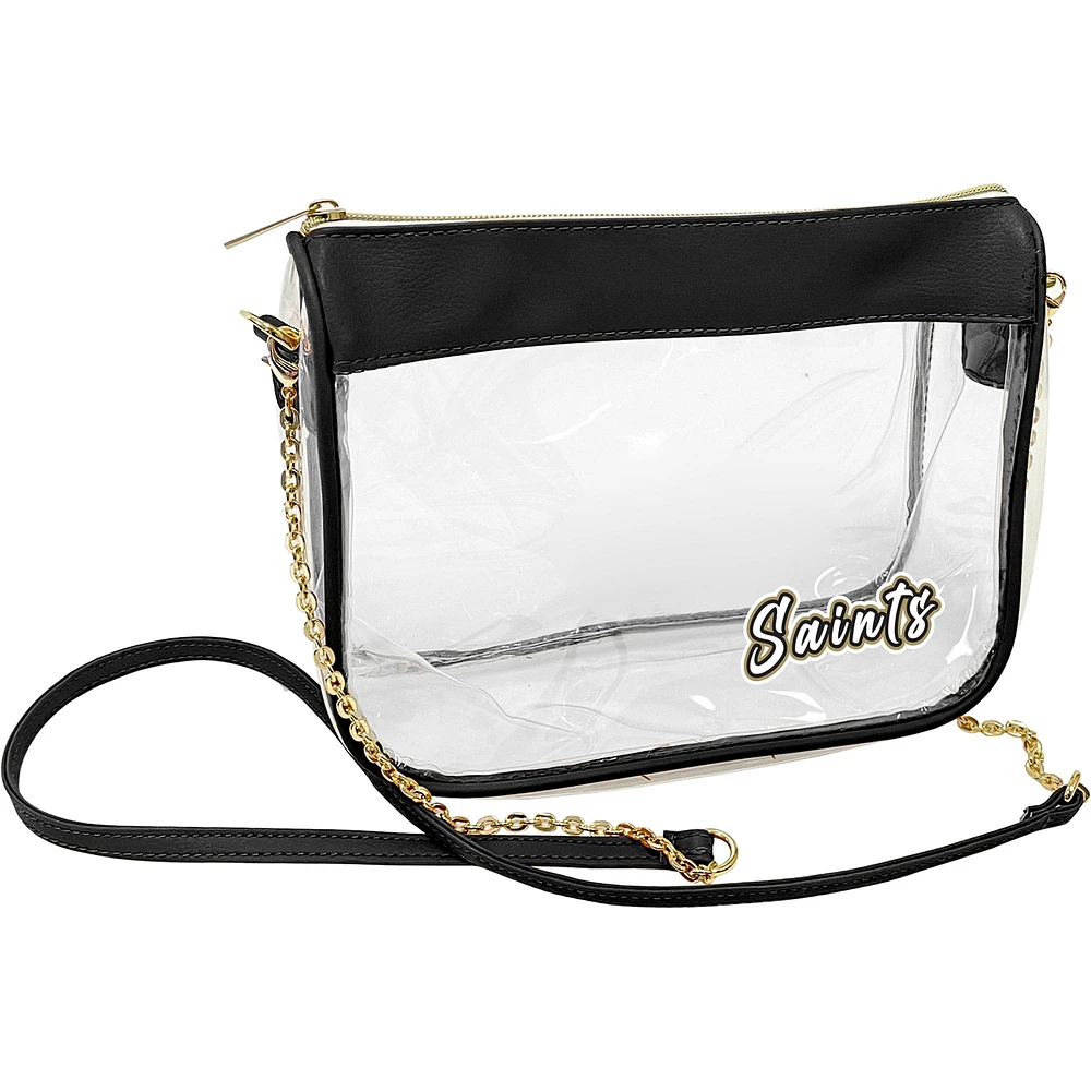 New Orleans Saints Hype Stadium Crossbody Clear Bag