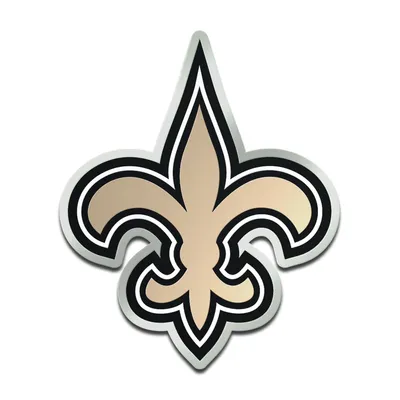 New Orleans Saints Women's Fleur De Lis Gold Heart Rhinestone Necklace