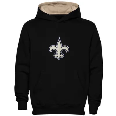 New Orleans Saints Preschool Fan Gear Primary Logo Pullover Hoodie - Black