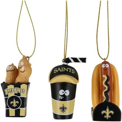 New Orleans Saints Snack Pack Ornament Set