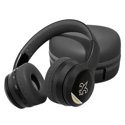 New Orleans Saints Stripe Design Wireless Bluetooth Headphones With Case