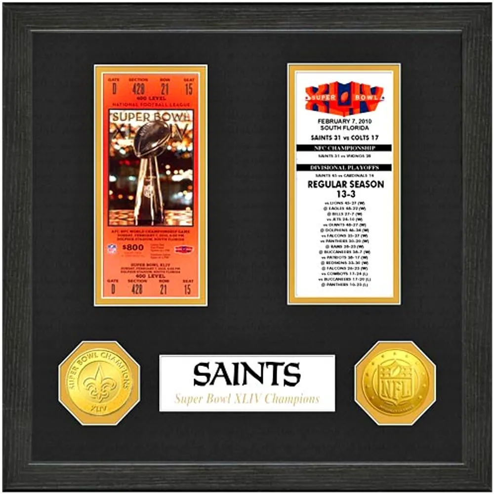 Lids New Orleans Saints Super Bowl Ticket Collection Wall Frame