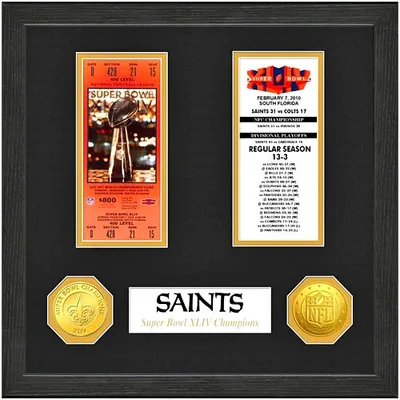 New Orleans Saints Super Bowl Ticket Collection Wall Frame