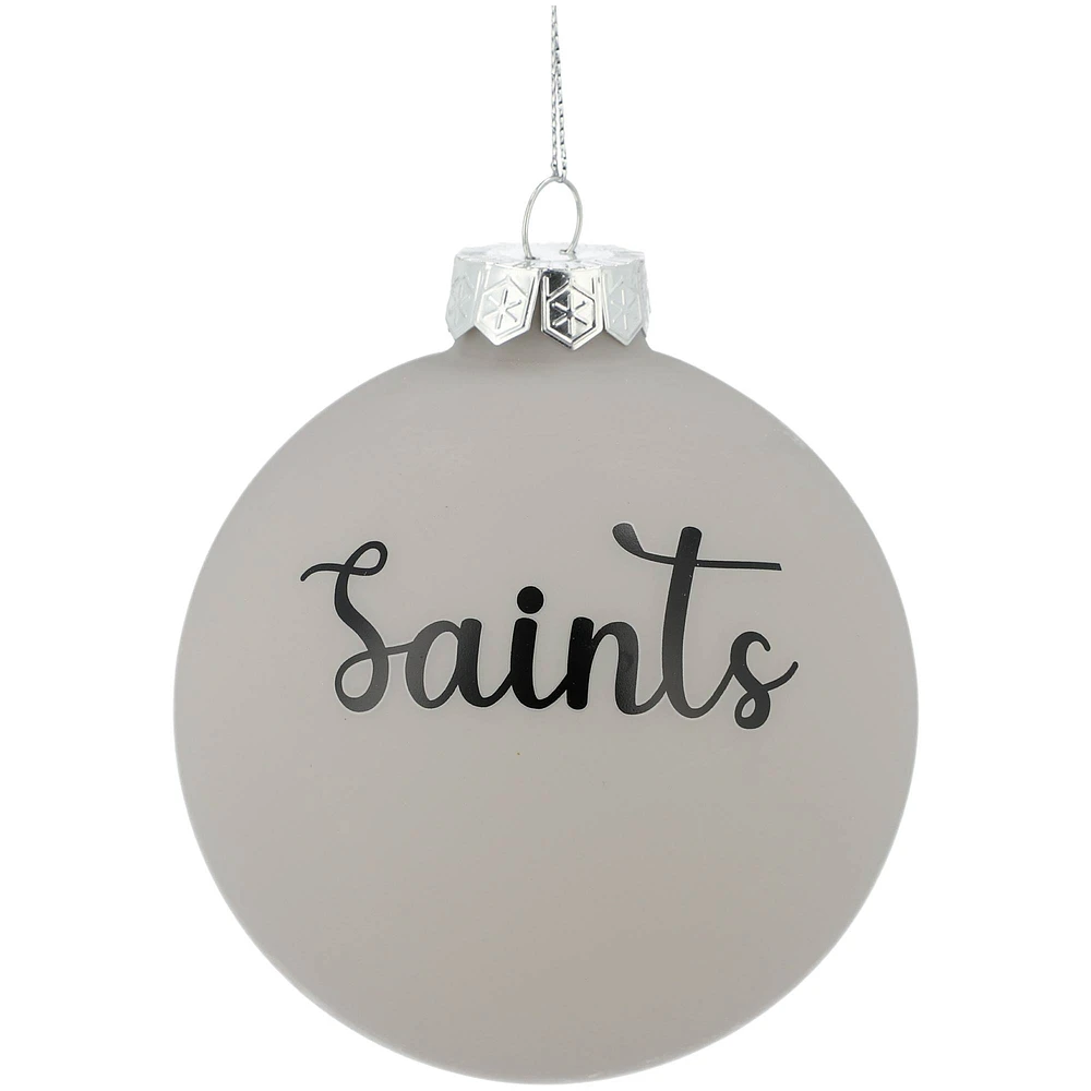 New Orleans Saints Tree Frosted Ball Ornament