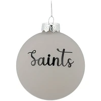 New Orleans Saints Tree Frosted Ball Ornament