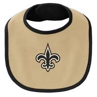 Newborn & Infant Black/Gold New Orleans Saints Little Champ Three-Piece Bodysuit Bib Booties Set