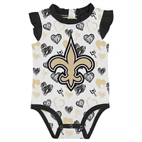 Ensemble 2 pièces pour nouveau-né et bébé New Orleans Saints Happy Hearts