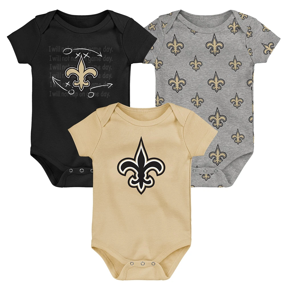 Newborn & Infant New Orleans Saints Team Starter 3-Pack Bodysuit Set