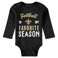 Newborn & Infant WEAR by Erin Andrews New Orleans Saints Three-Piece Turn Me Around Bodysuits Pant Set