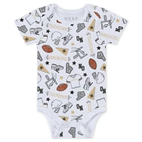 Newborn & Infant WEAR by Erin Andrews New Orleans Saints Three-Piece Turn Me Around Bodysuits Pant Set