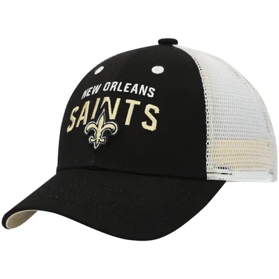 Preschool Black/White New Orleans Saints Core Lockup Mesh Back Snapback Hat