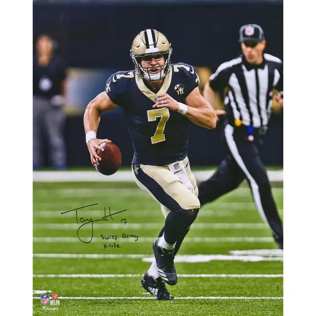 Taysom Hill New Orleans Saints Autographed Riddell Flat White Alternate  Speed Authentic Helmet