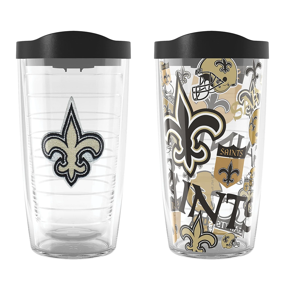 Tervis New Orleans Saints Two-Pack 16oz. Allover Classic Tumbler Set