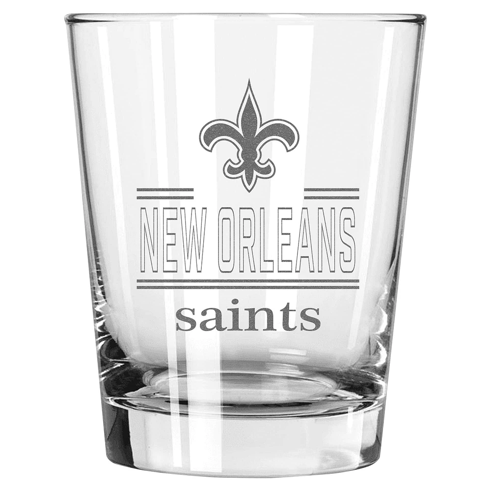 The Memory Company Saints de la Nouvelle-Orléans 15oz. Verre double à l'ancienne