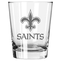 The Memory Company Saints de la Nouvelle-Orléans, paquet de 2, 15 oz. Ensemble de verres à l'ancienne double