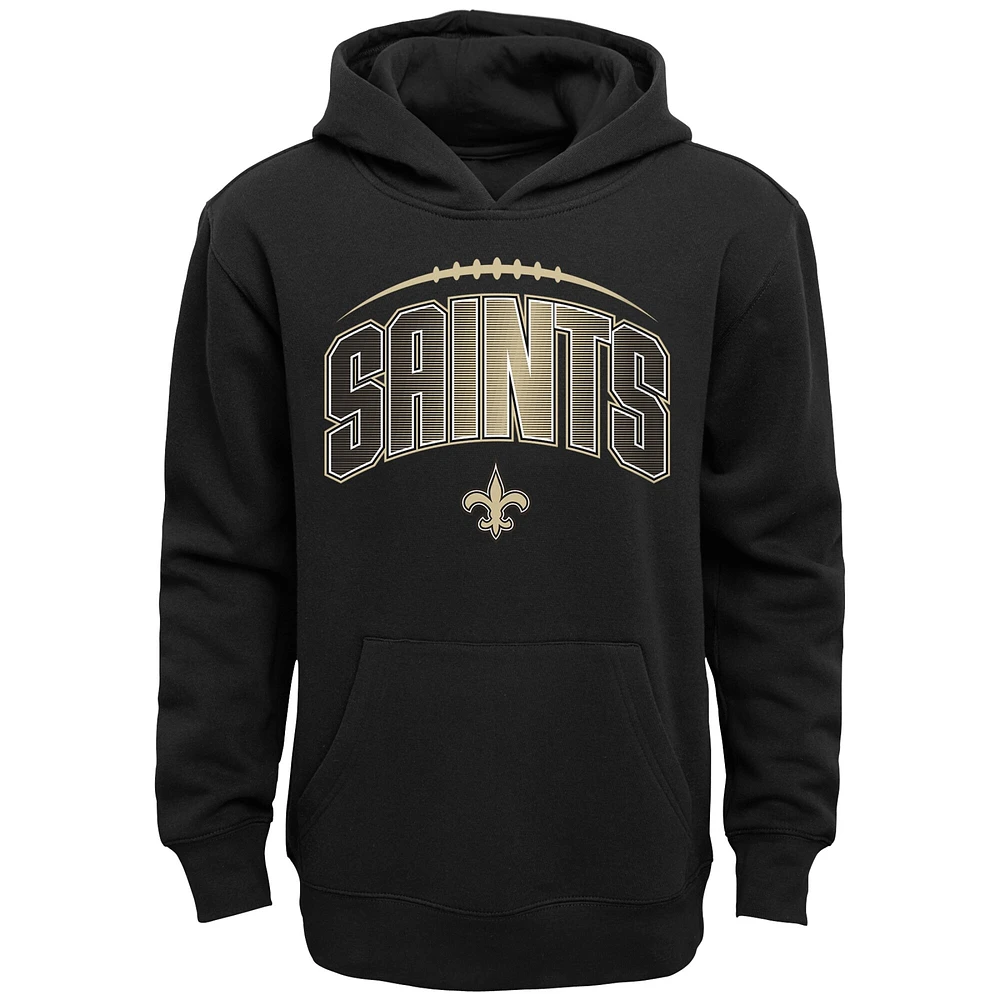 Toddler Black/Heather Gray New Orleans Saints Double-Up Pullover Hoodie & Pants Set