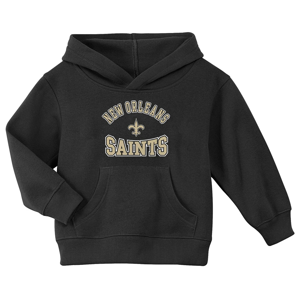 Sweat à capuche en polaire noir pour tout-petits, ville natale des New Orleans Saints