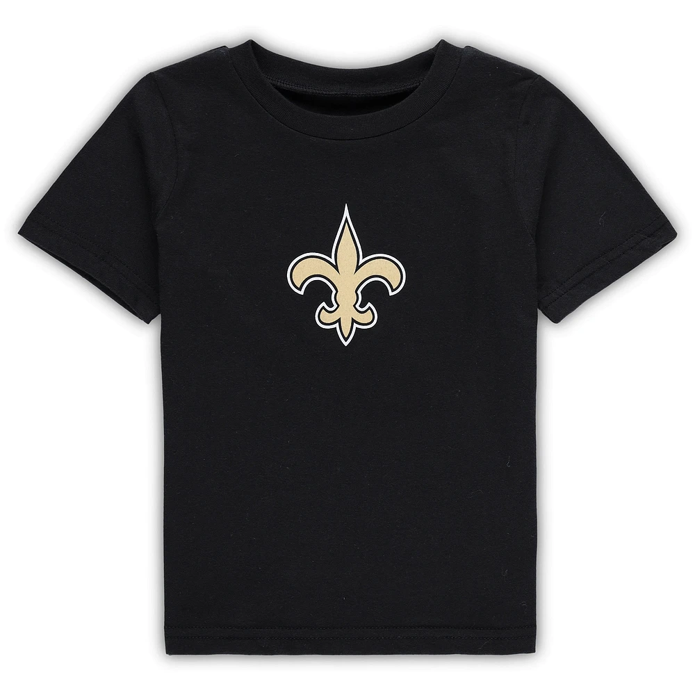 T-shirt noir avec logo principal New Orleans Saints pour tout-petit