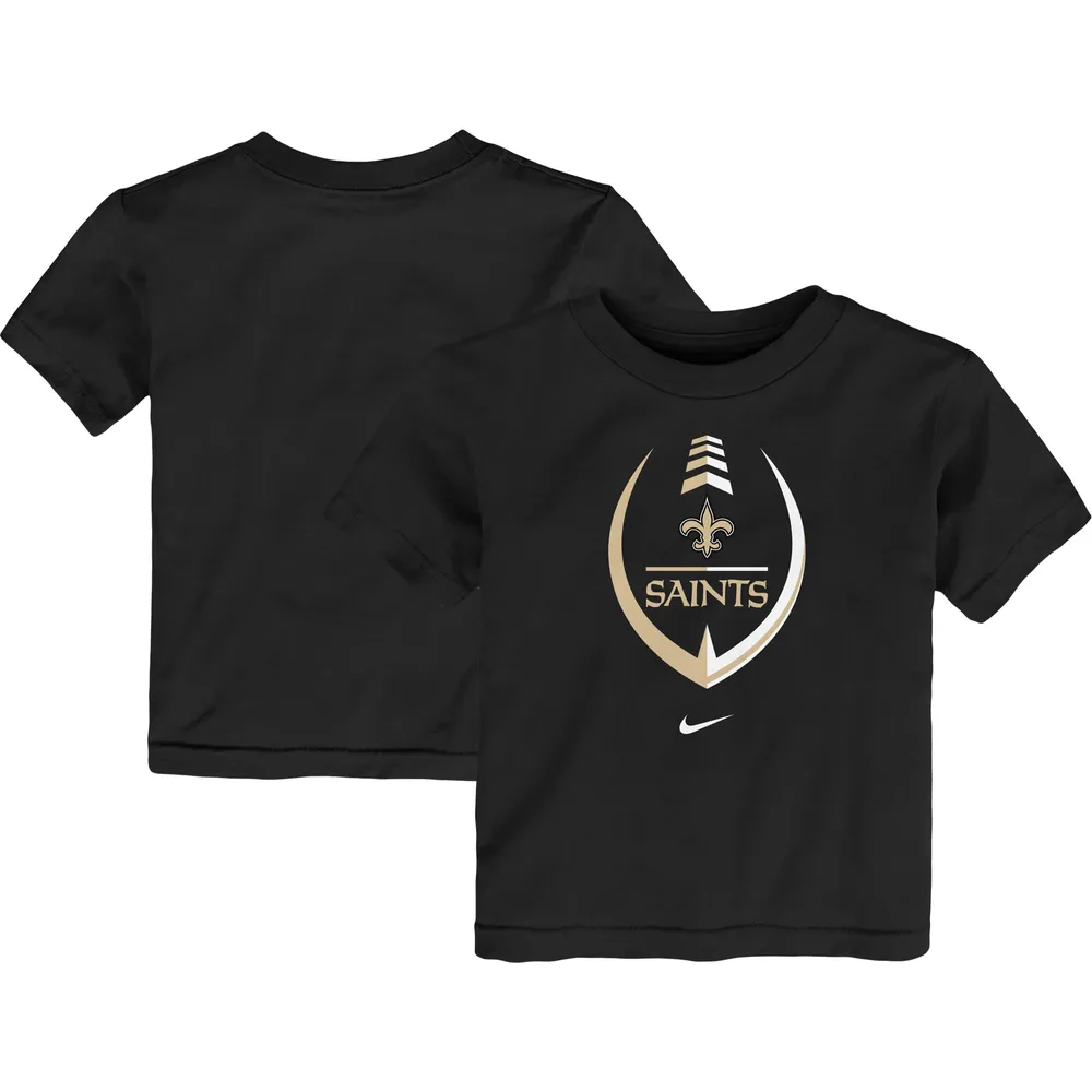 Nike New Orleans Saints Icon Wordmark pour tout-petit - T-shirt noir