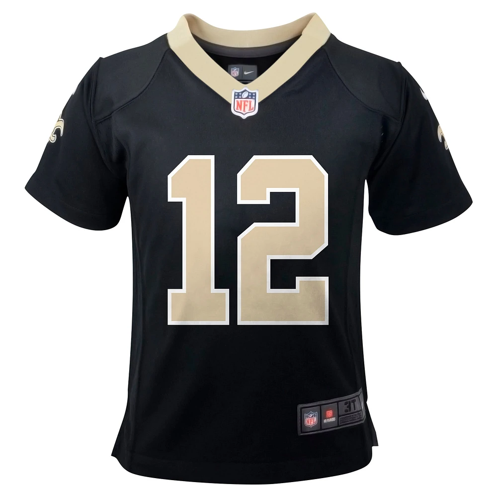 Maillot de jeu Nike Chris Olave noir pour tout-petit des New Orleans Saints