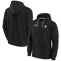 Unisex Fanatics Black New Orleans Saints Elements Super Soft Fleece Pullover Hoodie