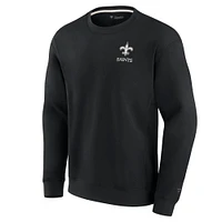Unisex Fanatics Black New Orleans Saints Elements Super Soft Pullover Sweatshirt