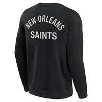 Unisex Fanatics Black New Orleans Saints Elements Super Soft Pullover Sweatshirt