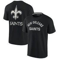 T-shirt unisexe fanatiques noir à manches courtes New Orleans Saints Elements super doux