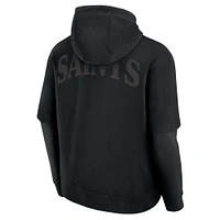 Unisex Fanatics  Black New Orleans Saints Sleek Elements Pullover Hoodie