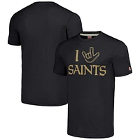 Unisex Homage Charcoal New Orleans Saints The NFL ASL Collection by Love Sign Tri-Blend T-Shirt