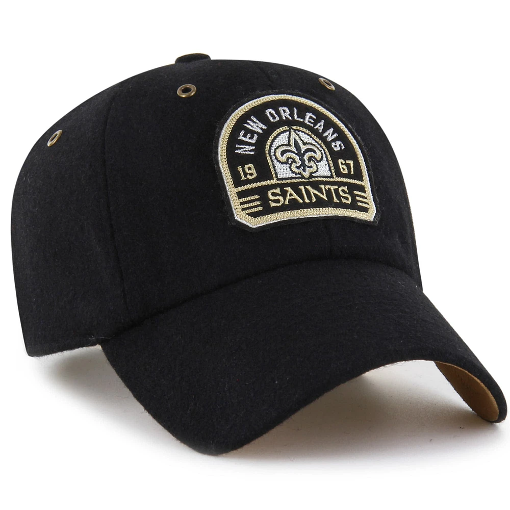 Unisex Stoney Clover Lane x '47 Black New Orleans Saints Field Goal Clean Up Adjustable Hat