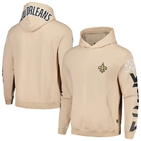 Sweat à capuche unisexe The Wild Collective crème New Orleans Saints Heavy Block