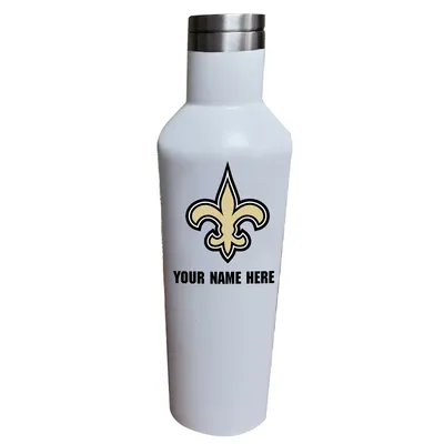 New Orleans Saints 17oz. Personalized Infinity Stainless Steel Water Bottle - White