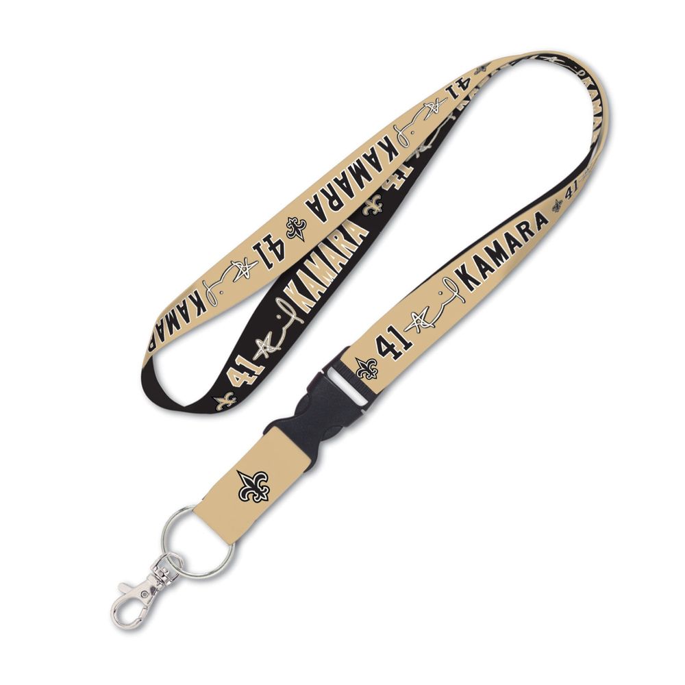 WinCraft Alvin Kamara New Orleans Saints Buckle Player - Lanyard