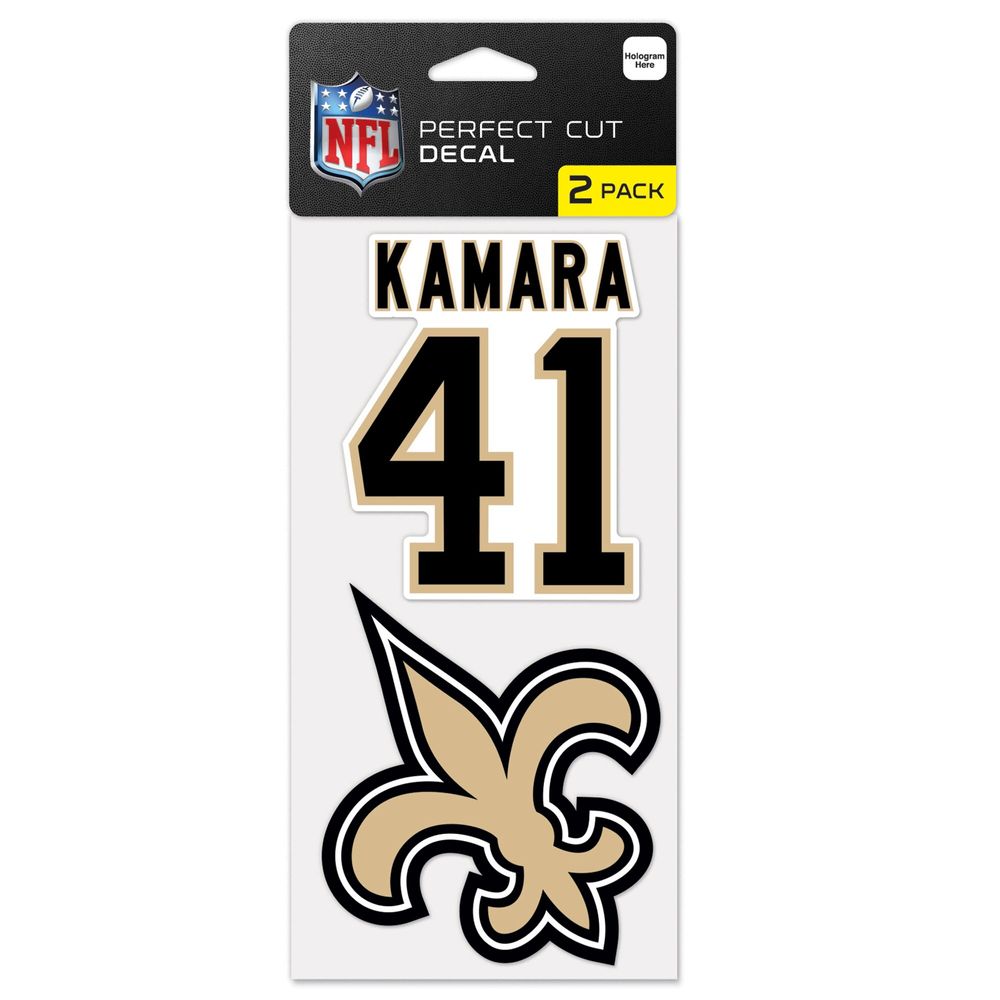 WinCraft Alvin Kamara New Orleans Saints Perfect Cut 2-Pack Player - Decal Set