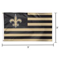 WinCraft New Orleans Saints 3' x 5' Americana Stars & Stripes Deluxe Flag