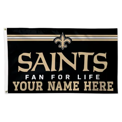 New Orleans Saints WinCraft 3' x 5' One-Sided Deluxe Personalized Flag