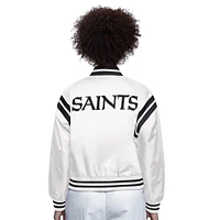 Veste en satin à boutons-pression Full Count Starter Cream New Orleans Saints pour femme