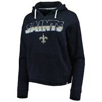 Sweat à capuche encolure crantée Kennedy New Orleans Saints '47 noir pour femme