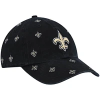 Women's '47 Black New Orleans Saints Confetti Clean Up Adjustable Hat