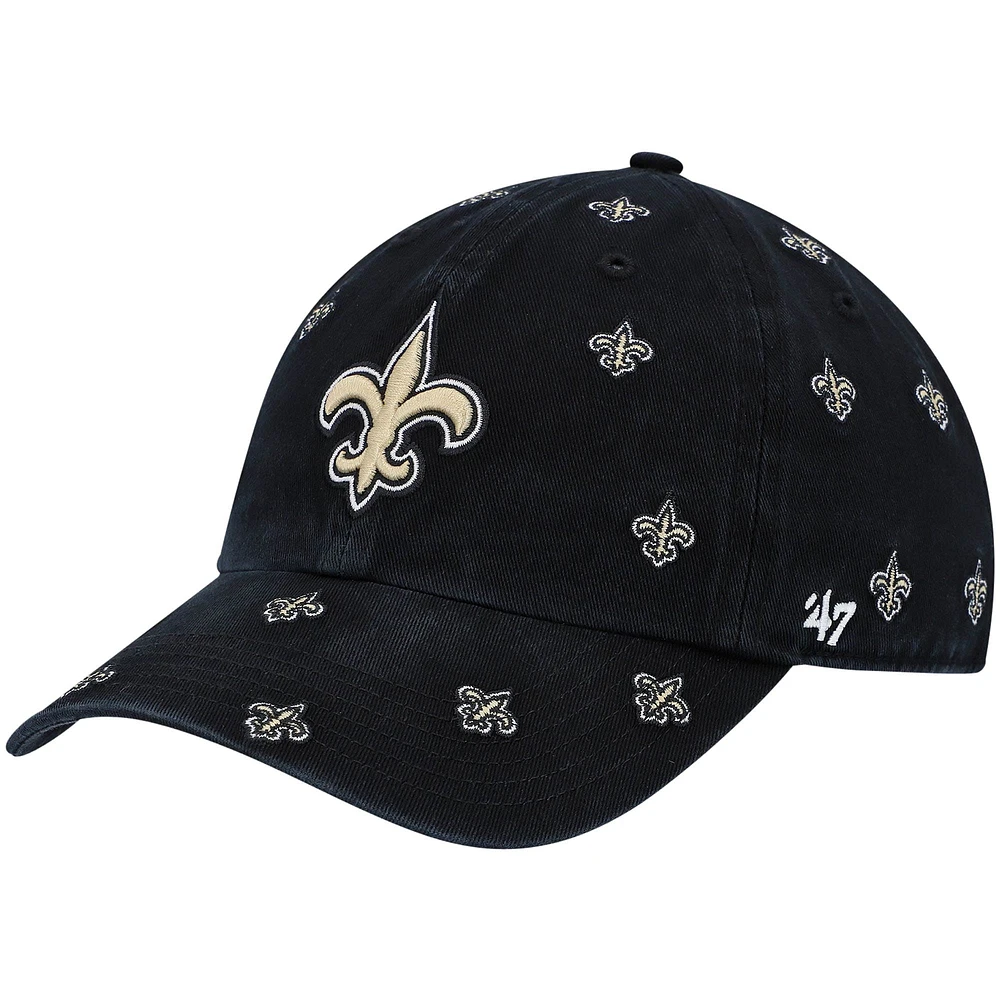 Casquette réglable '47 New Orleans Saints Confetti Clean Up noire pour femme