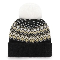 Women's '47 Black New Orleans Saints Elsa Cuffed Knit Hat with Pom