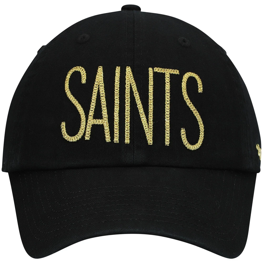 Casquette réglable '47 New Orleans Saints Shimmer Text Clean Up pour femme