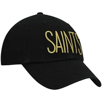 Casquette réglable '47 New Orleans Saints Shimmer Text Clean Up pour femme