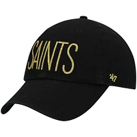 Casquette réglable '47 New Orleans Saints Shimmer Text Clean Up pour femme