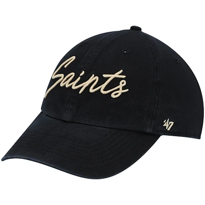 Casquette réglable '47 Black New Orleans Saints Vocal Clean Up pour femme