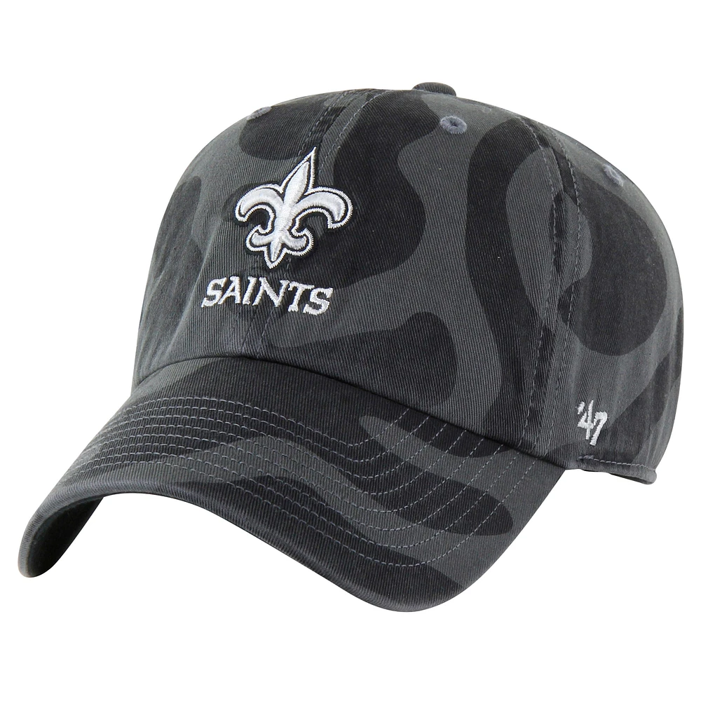 Women's '47  Charcoal New Orleans Saints Freeform Clean Up Adjustable Hat